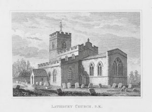 Lathbury templom, délkelet (metszet) alkotó: English School