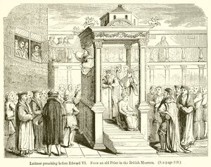 Latimer prédikál VI. Edward előtt alkotó: English School