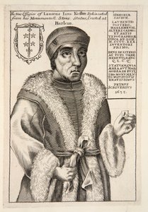 Laurenz Jans Koster, pub. 1683-as metszet. alkotó: English School