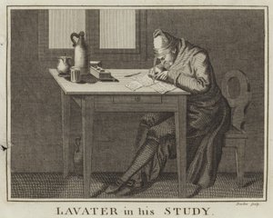 Lavater a dolgozószobájában alkotó: English School