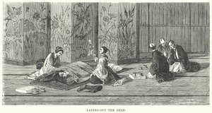 A halottak fektetése (metszet) alkotó: English School