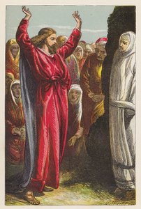 "Lázár, jöjj elő!" (színes litográfia) alkotó: English School