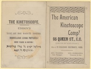 Szórólap reklám A Kinetoscope alkotó: English School