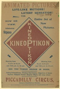 A Kineoptikon, Piccadilly Circus nevű szórólap alkotó: English School
