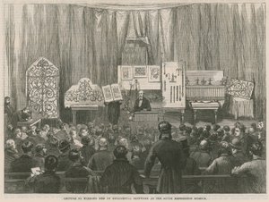 Előadás dolgozó férfiaknak a díszvasmunkákról a South Kensington Múzeumban alkotó: English School
