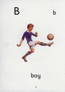 B betű, fiú (színes litó) alkotó: English School