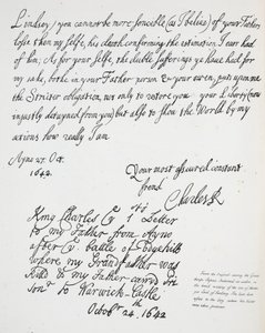 II. Károly levele Montague-nak, Lindsey grófjának, 1642. október 27-én alkotó: English School