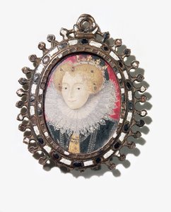 Lettice Knollys, Lady Leicester (akvarell pergamen) alkotó: English School