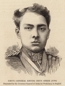 Khudg Shun Shere Jung altábornagy (metszet) alkotó: English School