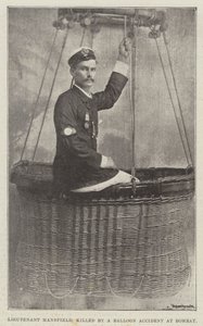Mansfield hadnagy, egy ballonbalesetben meghalt Bombayben (metszet) alkotó: English School