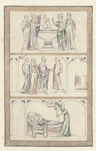 Thomas Becket élete (színes metszet) alkotó: English School