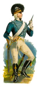 György korabeli könnyű dragonyos, 1761-1820 alkotó: English School