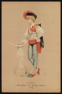 Lily Harold angol színésznő (színes litho) alkotó: English School