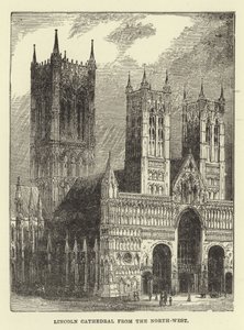 Lincoln katedrális északnyugat felől alkotó: English School