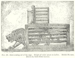 Oroszlán kijön a ketrecéből (metszet) alkotó: English School