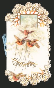 Little Robins in Flight, karácsonyi üdvözlőlap alkotó: English School