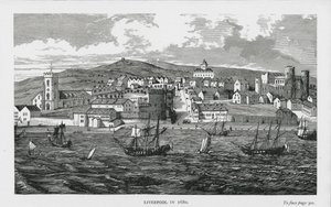 Liverpool 1680-ban (metszet) alkotó: English School