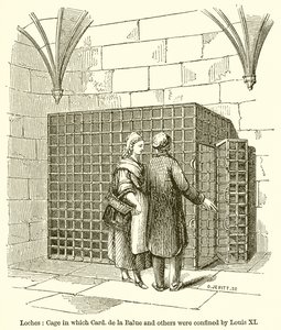 Loches: ketrec, amelyben a kártya. de la Balet és másokat XI. Lajos bezárt alkotó: English School