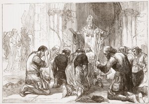Lollardok, akik megtagadják a hitüket, illusztráció: James Aitken Wylie (1808-1890), The History of Protestantism, pub. 1878 alkotó: English School