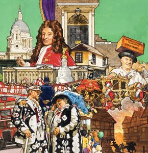 London Montage (gouache, papír) alkotó: English School