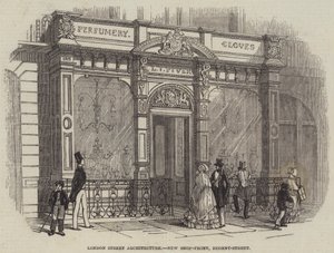 London Street Architecture, New Shop-front, Regent-Street (metszet) alkotó: English School