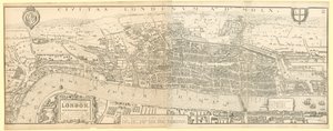 London I. Erzsébet királynő uralkodása idején, Aggas 1560-as térképének fakszimile (kicsinyített)