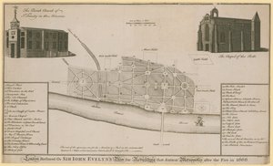 London helyreállította, vagy Sir John Evelyns terve az ősi metropolisz újjáépítéséről az 1666-os tűzvész után alkotó: English School
