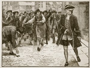 Lord Bute és a londoniak, 1763, illusztráció a Cassells Illustrated History of Englandből (szépia fotó) alkotó: English School
