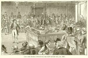 Lord John Russell bemutatja az első reformtörvényt, i.sz. 1831 alkotó: English School