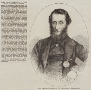 Lord Portman, a Királyi Mezőgazdasági Társaság elnöke (metszet) alkotó: English School