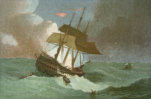 A „Kent” kelet-indiai elvesztése, 1825 körül (színes litó) alkotó: English School