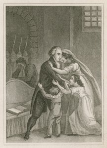 XVI. Lajos francia búcsút vesz családjától, 1793 alkotó: English School