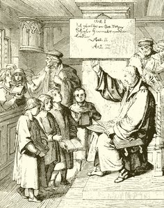 Luther gyerekeket tanít