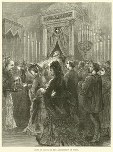 A párizsi érsek államában fekszik, 1871 alkotó: English School