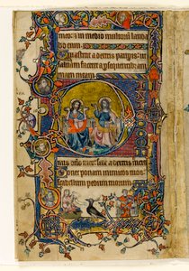 MS 1-2005, fol. 161v: Az Atya és Fiú, történetírás kezdete a Macclesfield Zsoltárból, Use of Sarum, East Anglia, 1330 körül alkotó: English School