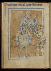 MS 370, Szent Márton és a koldus, megvilágított kéziratból (toll, tinta és tempera pergamen) alkotó: English School