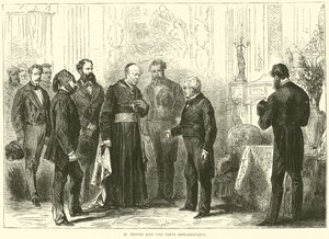 M Thiers és a Diplomáciai Testület, 1871. márc alkotó: English School