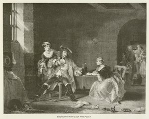 Macheath Lucyval és Pollyval (metszet) alkotó: English School