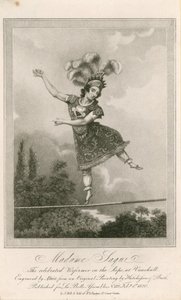 Madame Saqui, a londoni Vauxhall Gardens ünnepelt előadója alkotó: English School