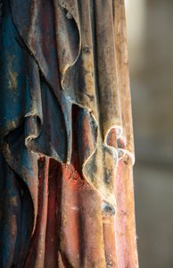 Madonna és gyermeke a főhajóból, polikróm részlet alkotó: English School