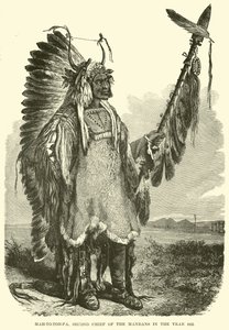 Mah-to-toh-pa, a mandánok második főnöke 1883-ban alkotó: English School