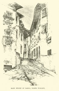Barga főutcája, Észak-Toszkána alkotó: English School