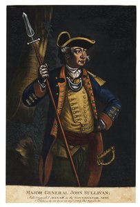 John Sullivan vezérőrnagy, 1776 (kézzel színezett mezzotint)
