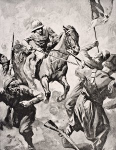 George Godfrey Massy Wheeler őrnagy, a "The War Illustrated Album deLuxe" című, 1916-ban Londonban kiadott albumból. alkotó: English School