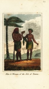 Férfi és nő a vanuatui Tanna-szigetről alkotó: English School
