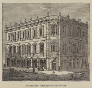 Manchesteri Konzervatív Klubház (metszet) alkotó: English School