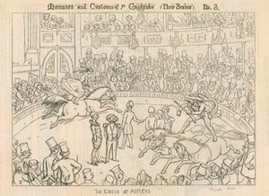 Az angolok szokásai és szokásai: The Circus at Astleys (Astleys Amphitheatre), London alkotó: English School