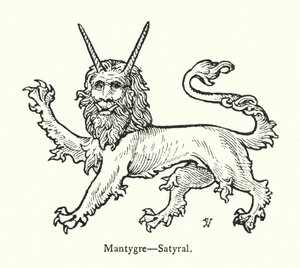 Mantygre, Satyral (metszet) alkotó: English School