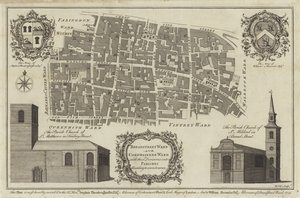 A londoni Bread Street Ward és Cordwainers Ward térképe