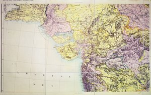 Cutch és Bombay elnökségének térképe, India, 1898
